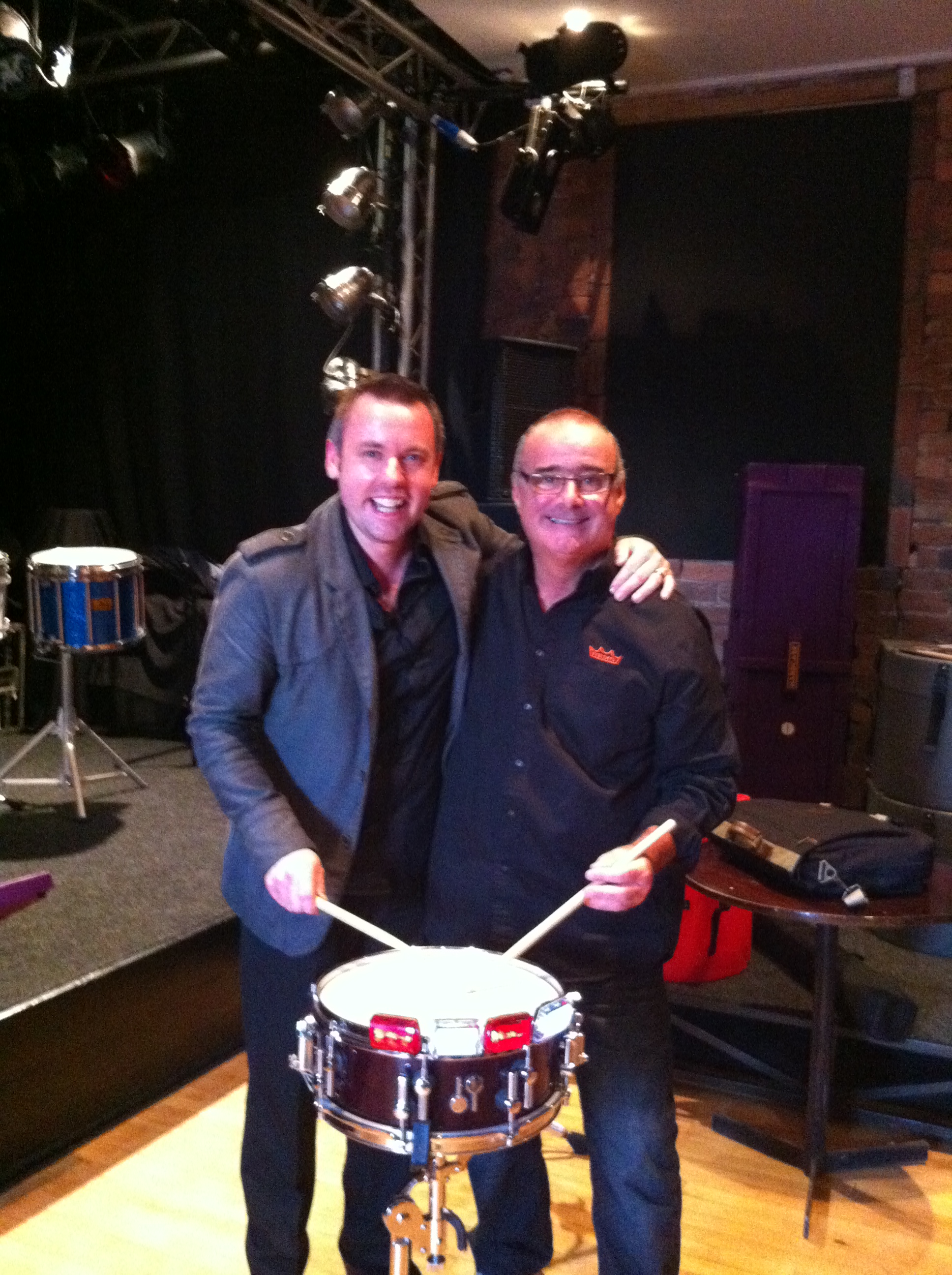 Rob and Jim Kilpatrick at the’ Hardcase’ drum clinic 2012