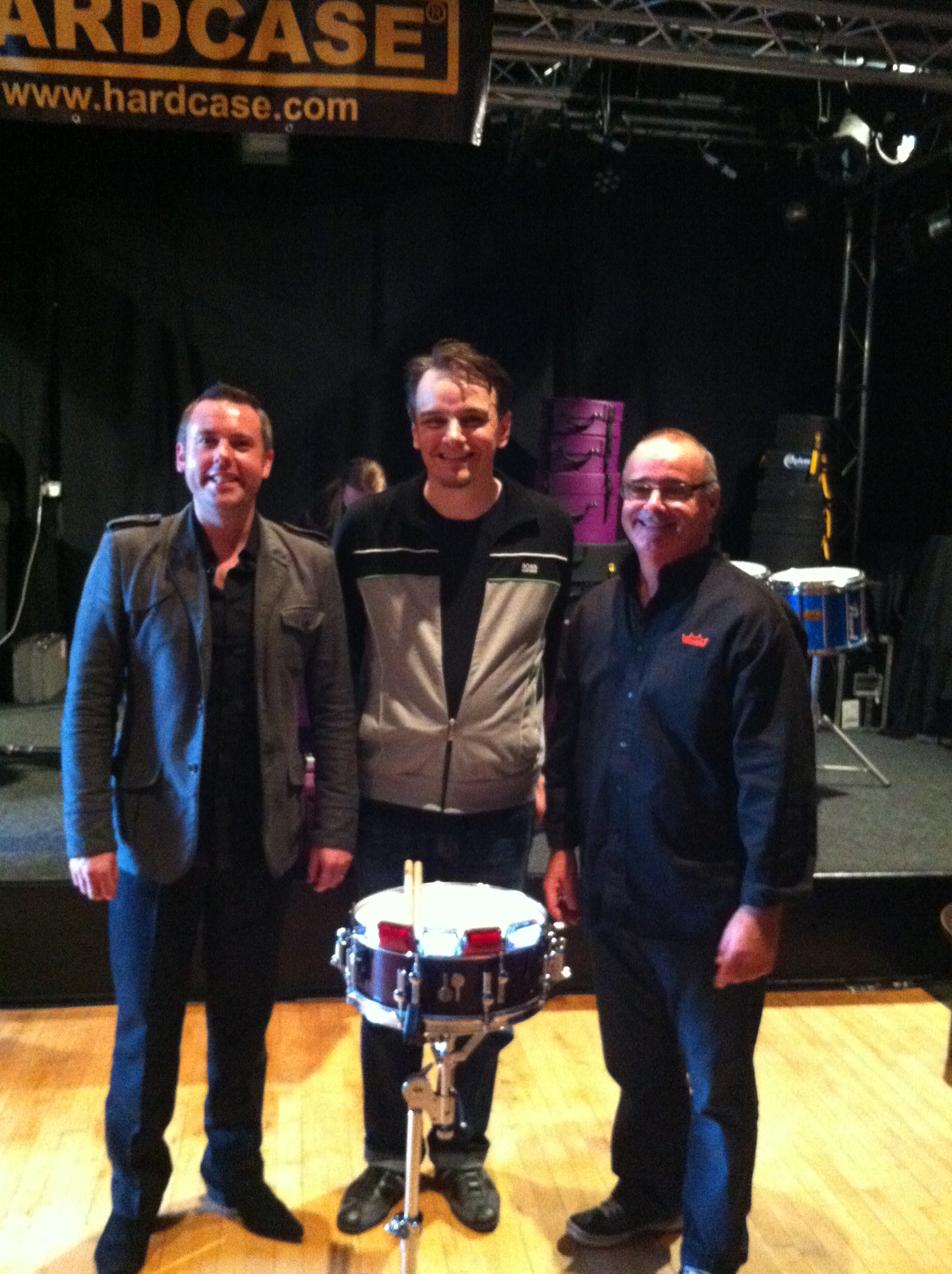 Rob, Jim and Gavin Harrison – ‘Hardcase’ drum clinic 2012